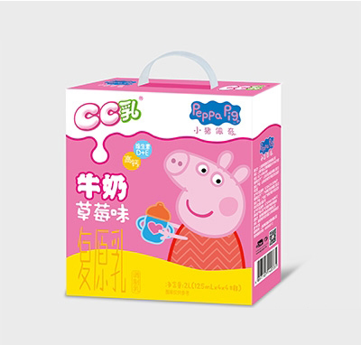 小豬佩奇CC乳復原乳調(diào)制乳草莓味125ml×16