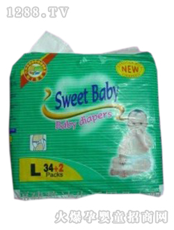 靜潔嬰兒紙尿褲大號(hào)34加2包裝