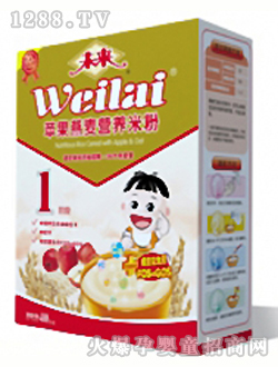 未來牌蘋果燕麥營養(yǎng)米粉1段400g