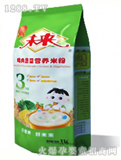 未來(lái)牌雞肉蔬菜營(yíng)養(yǎng)米粉3段336g