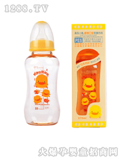 標(biāo)準(zhǔn)口徑PES葫蘆奶瓶270CC