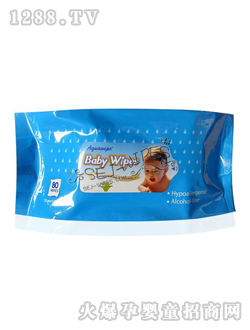 舒爾潔嬰兒濕巾青藍色包裝