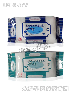舒爾潔嬰兒濕巾墨綠色包裝
