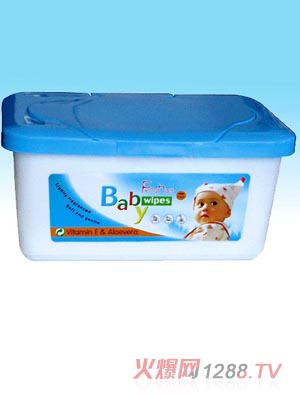 嬰兒濕巾100片盒裝藍(lán)色