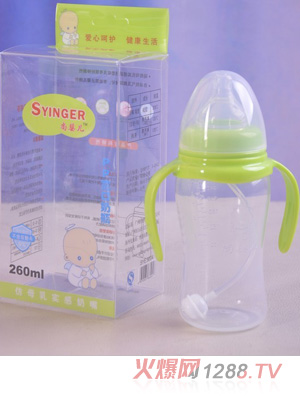 尚嬰兒PP寬口奶瓶260ml綠色