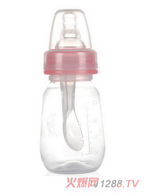 貝貝標(biāo)準(zhǔn)口徑PP120ml帶勺奶瓶