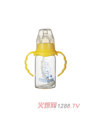 哈尼小熊寬口葫蘆形雙耳PP奶瓶210ml