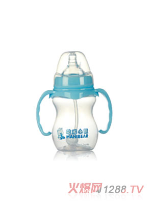 哈尼小熊寬口錐形雙耳自動(dòng)PP奶瓶210ml