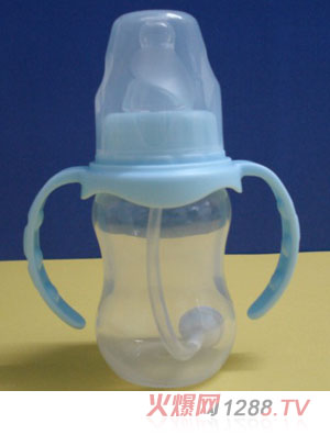 嬰兒標(biāo)口雙柄PP奶瓶