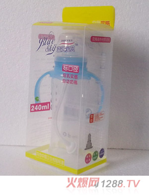 藍(lán)天寶貝LP02標(biāo)口螺旋錐型PP奶瓶