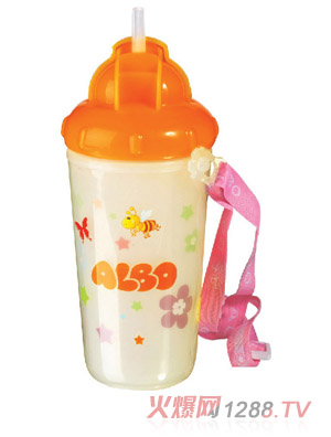 愛(ài)樂(lè)寶雙層保險(xiǎn)杯270m橘色