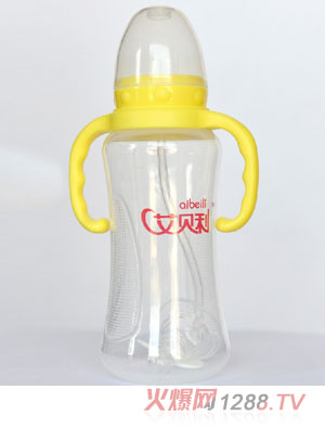 艾貝利PP標準口徑300ml帶柄奶瓶