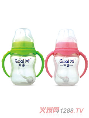 乖喜寬口弧形PP有耳自動仿生奶瓶210ML G0064