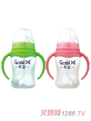 乖喜寬口弧形PP有耳自動保鮮奶瓶180ml G0061