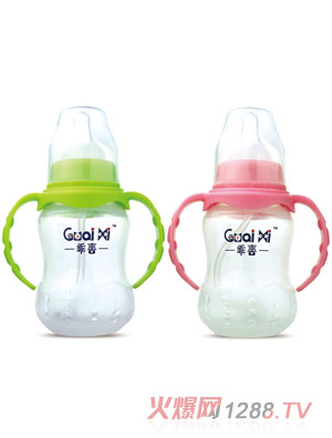 乖喜標口弧形PP自動有耳仿生奶瓶 180ML G0058