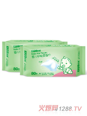 可親嬰兒護(hù)膚柔濕巾80抽2包裝