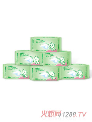 可親嬰兒護(hù)膚柔濕巾80抽6包超值套裝