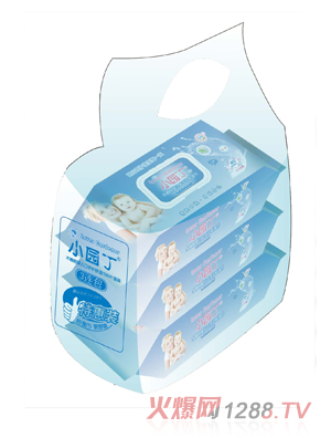 小園丁木糖醇嬰兒口手護膚濕巾80片蓋裝3連包