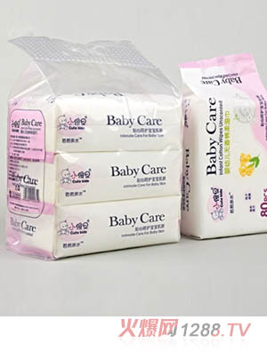 小傻旦嬰幼兒無香綿柔濕巾80片