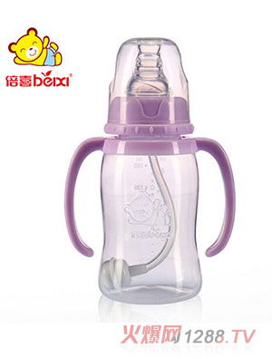 倍喜標(biāo)口直身PP奶瓶150ML（紫色）