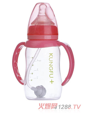 功夫?qū)氊怭P標(biāo)口弧形自動(dòng)小奶瓶