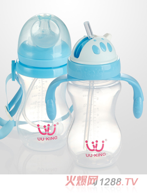 UU·KINGPP奶瓶300ml+PP水壺300ml藍(lán)色套裝