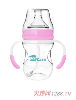 伊斯卡爾160mlPP自動寬口徑奶瓶（紅）