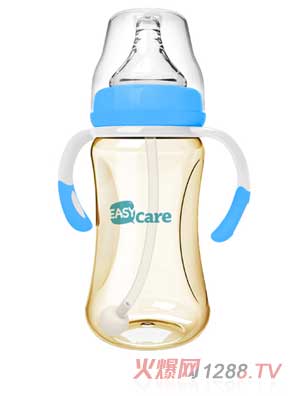 伊斯卡爾240mlPPSU自動寬口徑奶瓶（藍(lán)）