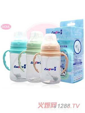 皇嬰寬口PP自動奶瓶240ML