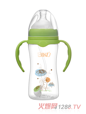 比酷熊嬰幼兒PP奶瓶綠色