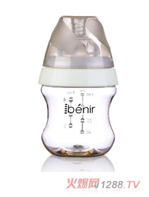 清素130ml寬口PPSU奶瓶配慢流量奶嘴-金色