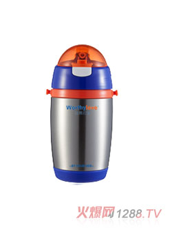 Worthylove沃德拉夫嬰幼兒無(wú)手柄不銹鋼水壺藍(lán)色