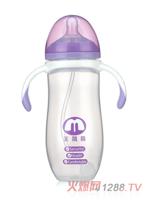 美凱蒂PP奶瓶紫色
