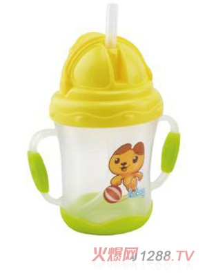 陽光兔嬰兒吸管訓(xùn)練杯180ML黃色