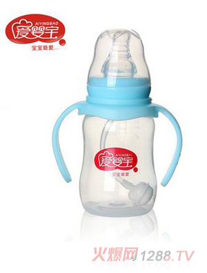 愛嬰寶標口徑帶手柄PP奶瓶150ml