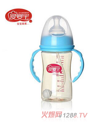 愛嬰寶有柄PPSU奶瓶寬口徑210ml母乳實感