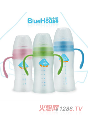 藍色小屋寬口PP自動奶瓶