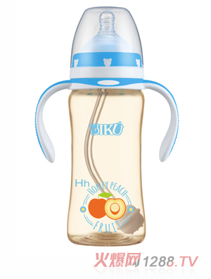 比酷熊ppsu奶瓶-水蜜桃圖案