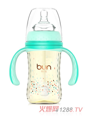 貝優(yōu)能喝護(hù)型帶柄自動寬口PPSU奶瓶180ml