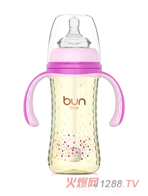 貝優(yōu)能喝護(hù)型帶柄自動寬口PPSU奶瓶240ml