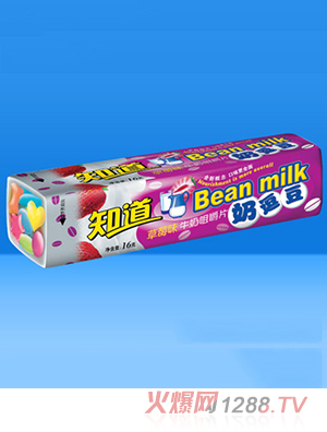 知道奶逗豆草莓味牛奶咀嚼片