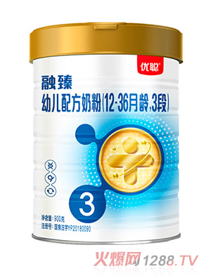 圣元優(yōu)聰融臻幼兒配方奶粉（12-36月齡，3段）900g