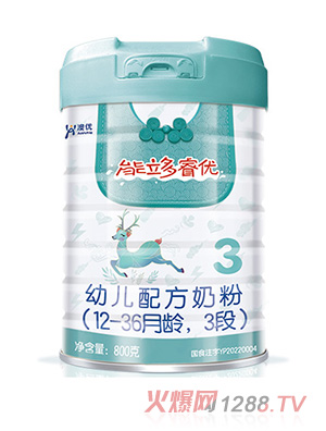 澳優(yōu)能立多睿優(yōu)幼兒配方奶粉（12-36月齡，3段）