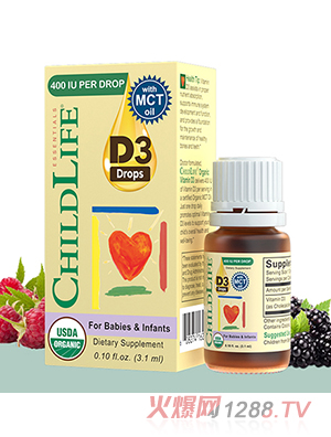Childlife有機(jī)維生素D3滴劑