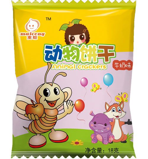 麥聰動物餅干牛奶味