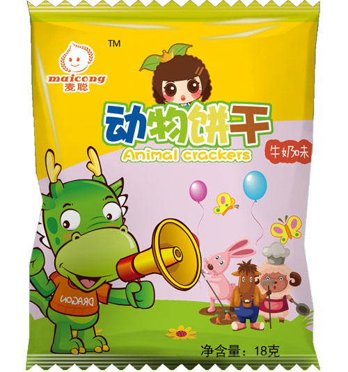 麥聰動物餅干牛奶味