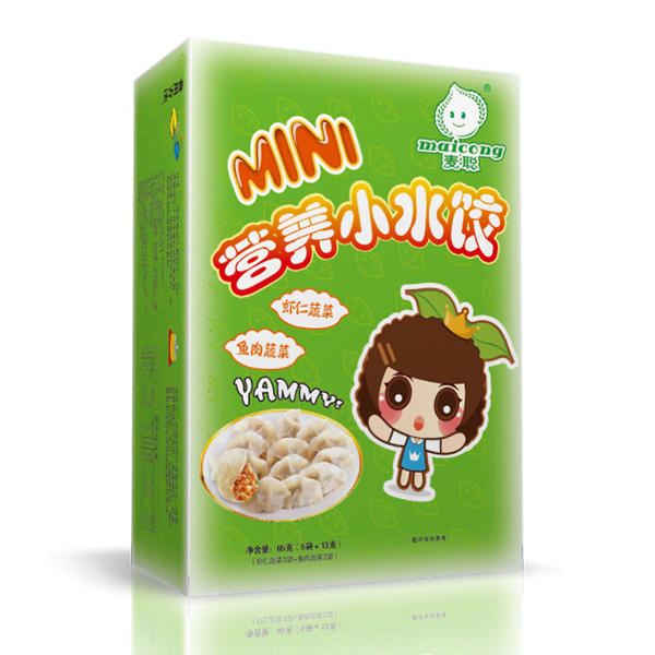 麥聰營(yíng)養(yǎng)小水餃蝦仁蔬菜+魚(yú)肉蔬菜
