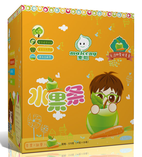 麥聰水果條蘋(píng)果胡蘿卜味盒裝