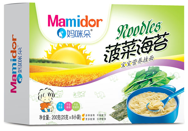 媽咪朵菠菜海苔寶寶營(yíng)養(yǎng)掛面