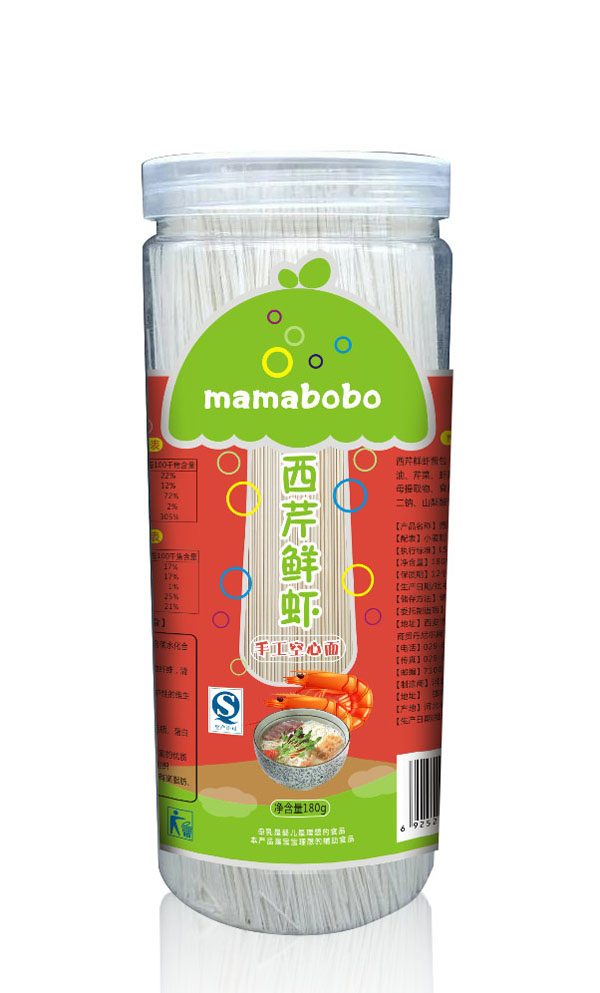 mamabobo西芹鮮蝦手工面